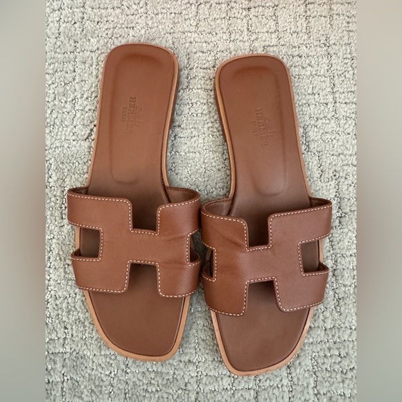Hermes brown Oran Sandals Size 37 (US 6.5-7) - Picture 3 of 9